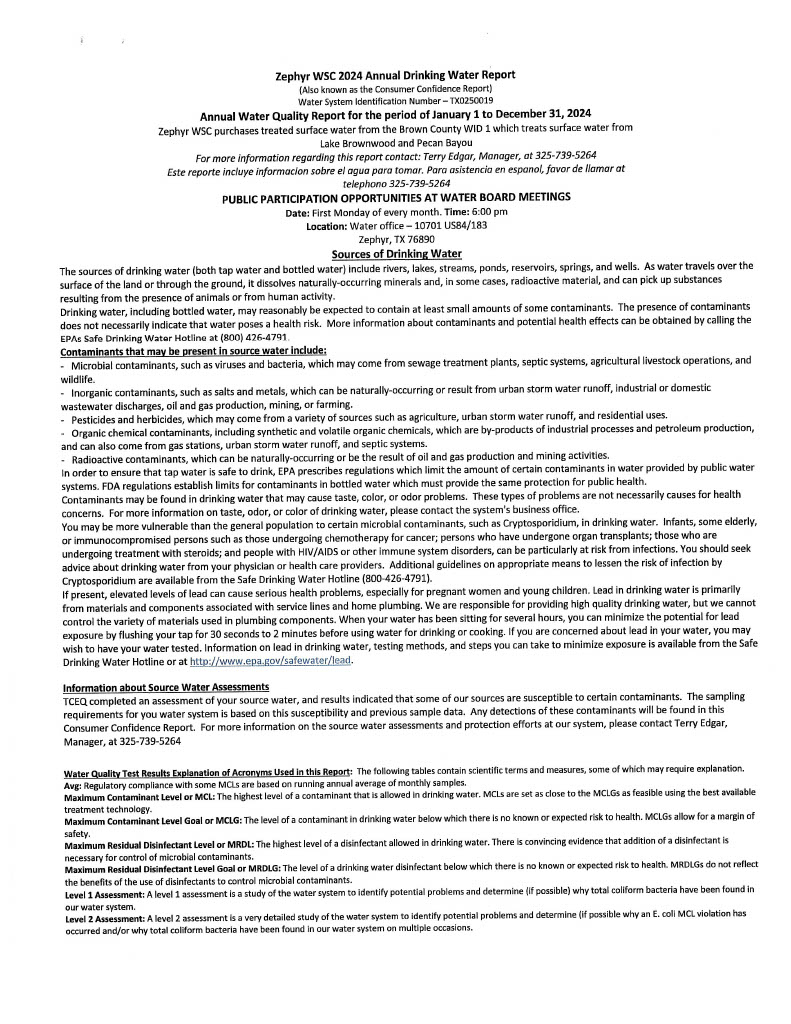 2024 CCR WATER QUALITY REPORT